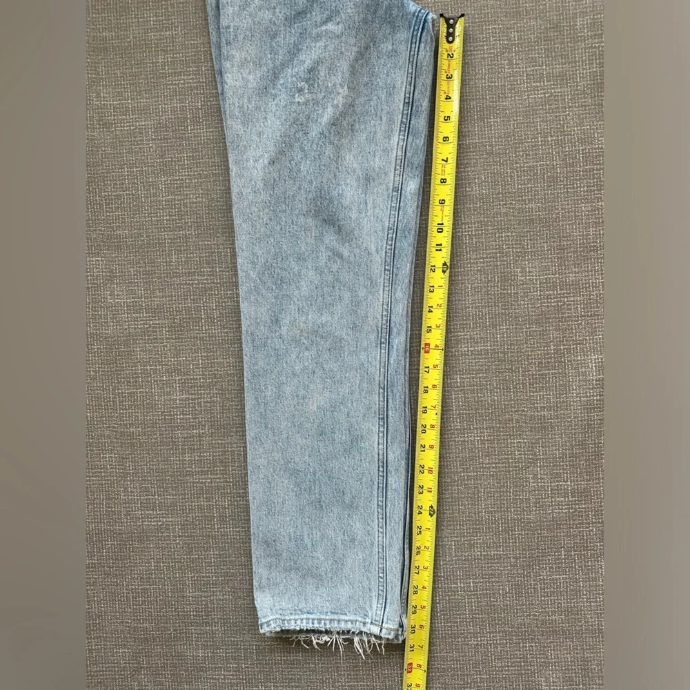 Abercrombie and Fitch 90s straight leg Ultra high-rise cross button jeans 28/6R - Picture 13 of 14